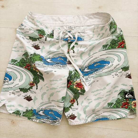 RARE Quiksilver Sample BoardshortsVintage Surf ArtSize 32